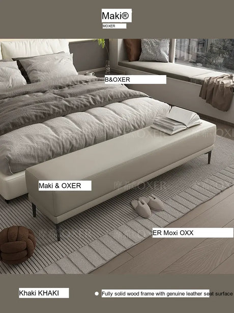 MOXER Elowen Chic Leather Bedside Bench from MOXER