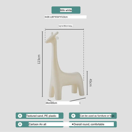 ABOUT WHITE Juniper Whimsical Giraffe Stool Decorative Home Ornament from ABOUT WHITE