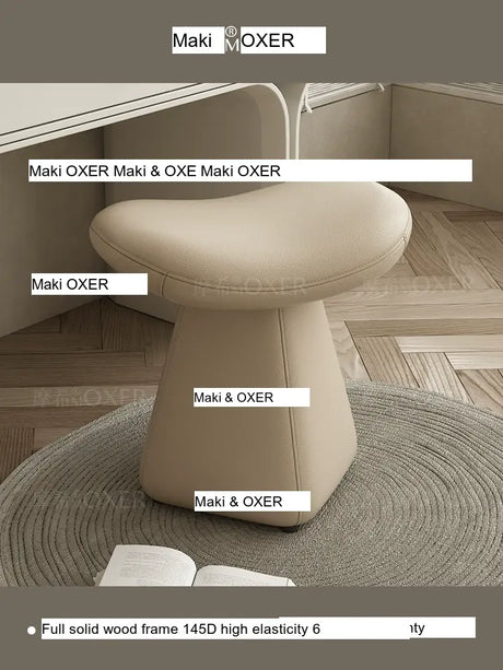 MOXER Catalonia Elegant Movable Leather Makeup Stool from MOXER