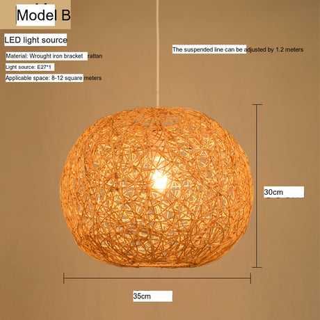BOJI Azura Elegant Woven Coffee Ceiling Lamp from BOJI