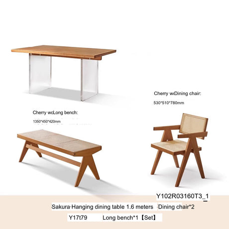 GENJI Haruto Elegant Cherrywood Dining Table from GENJI
