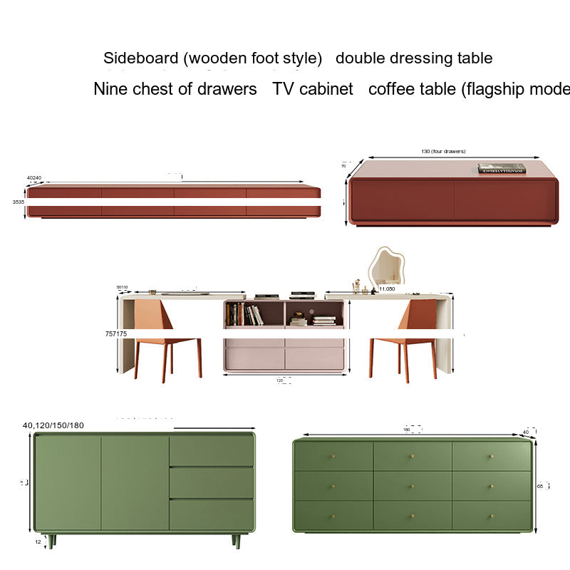 KOCU HOME Isolde Minimalist Customizable TV Cabinet Coffee Table Combination from KOCU HOME