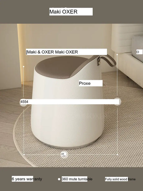 MOXER Ikebana Elegant Cream Makeup Stool from MOXER