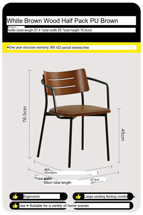 ABOUT WHITE Iskandar Elegant Light Luxury Dining Chair from ABOUT WHITE