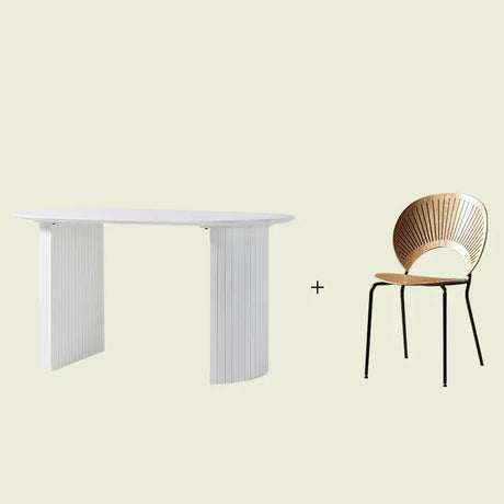 LAZYSPACE Claire Oval Rock Board Table from LAZYSPACE