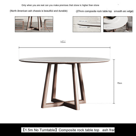 OROMA Cordoba Minimalist Solid Wood Dining Set from OROMA