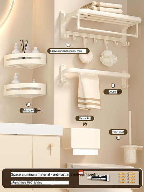 COMFBATH White Bath Towel with Storage System from COMFBATH