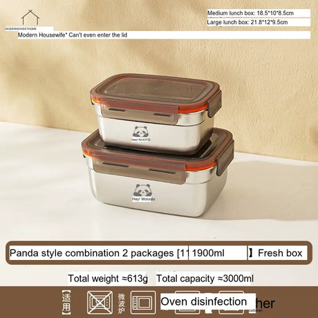 MH Carlotta Stainless Steel Sealing Bento Box from MH