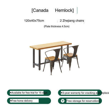 WEIMEI Aislinn Modern Square Narrow Table & Chair Set from WEIMEI