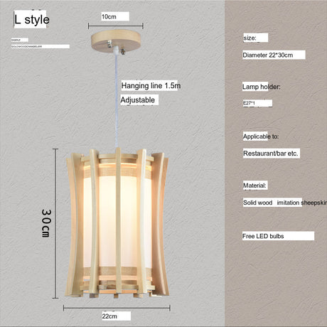 BOJI Kaori Elegant Wooden Japanese Ceiling Lamp - Outdoor Gazebo Light from BOJI