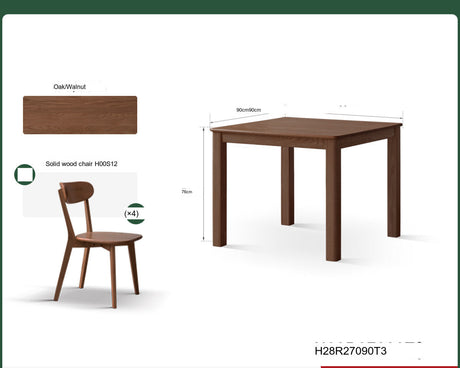 GENJI Hiroshi Elegant Solid Wood Dining Table from GENJI