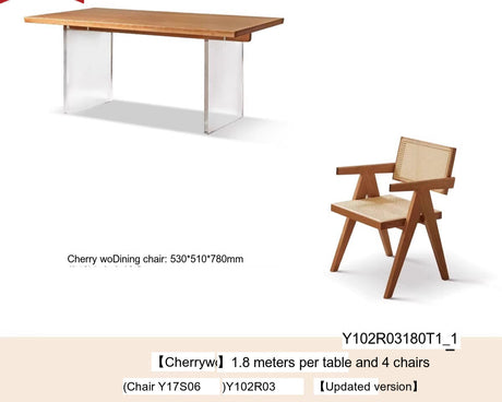 GENJI Haruto Elegant Cherrywood Dining Table from GENJI