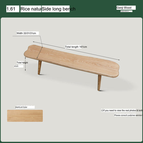 GENJI Akira Rustic Solid Wood Leisure Bench from GENJI