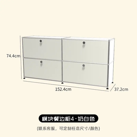 LAIMO Beatrice Retro Modular Stainless Steel Living Room Cabinet from LAIMO