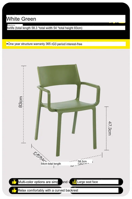 ABOUT WHITE Fernanda Minimalist Stackable Dining Chair from ABOUT WHITE
