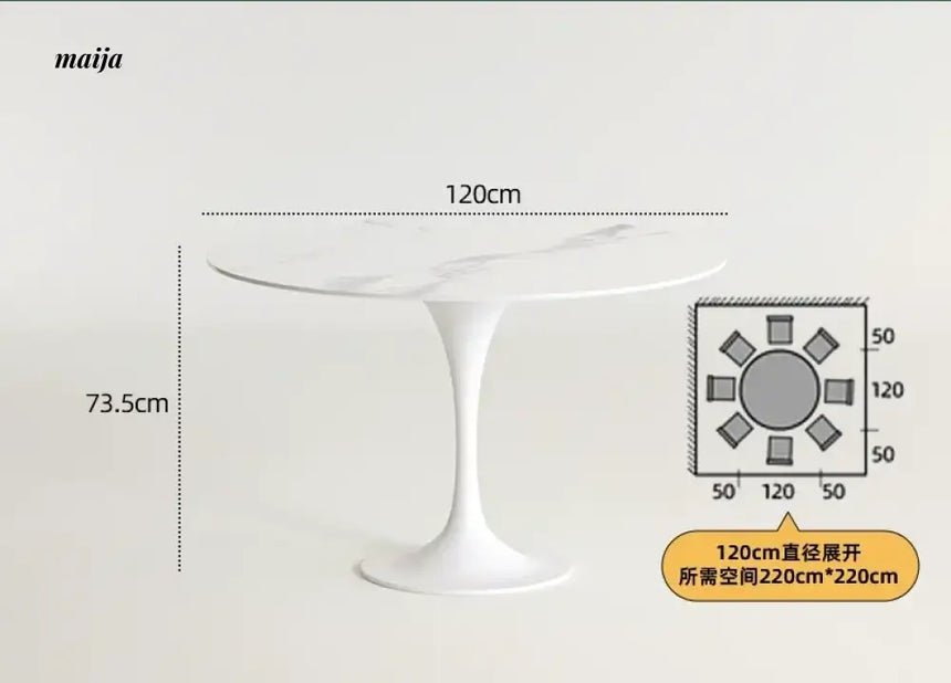 PUMPKIN BOX Round Tulip Dining Table from PUMPKIN BOX