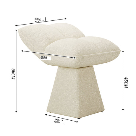 FANMINGDI Elowen Cream Chic Stylish Makeup Stool from FANMINGDI