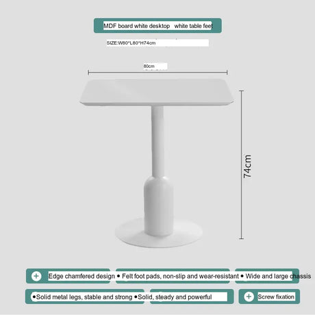 ABOUT WHITE Orenji Elegant Solid Wood Round Dining Table from ABOUT WHITE