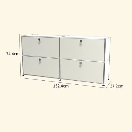 LAIMO Beatrice Retro Modular Stainless Steel Living Room Cabinet from LAIMO