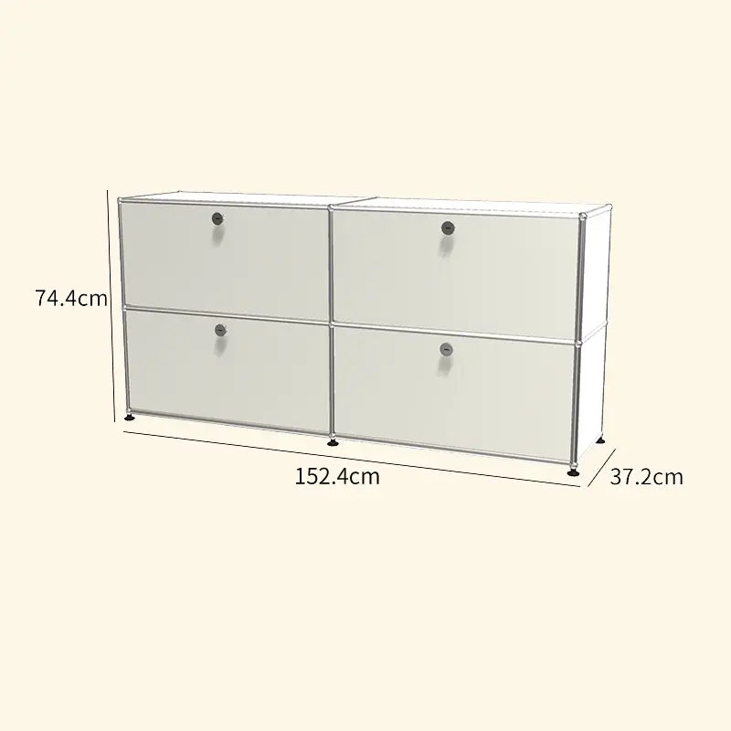 LAIMO Beatrice Retro Modular Stainless Steel Living Room Cabinet from LAIMO