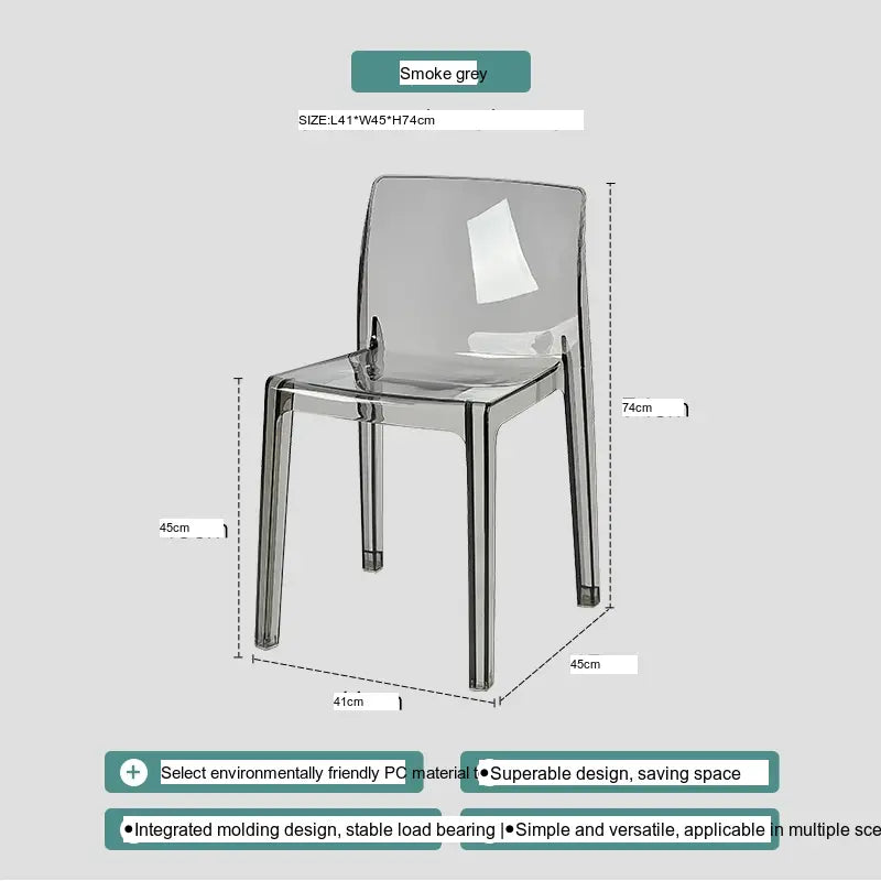 ABOUT WHITE Callidora Elegant Luxury Transparent Bar Chair from ABOUT WHITE