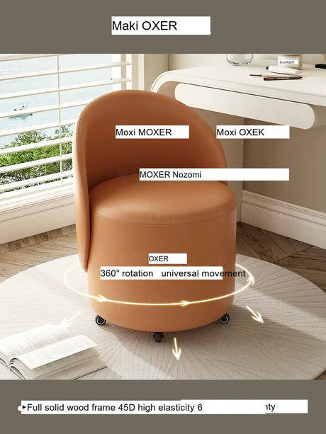 MOXER Aria Luxury Movable Makeup Stool from MOXER