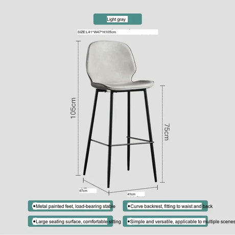 ABOUT WHITE Santiago Elegant High-Foot Luxury Bar Chair from ABOUT WHITE
