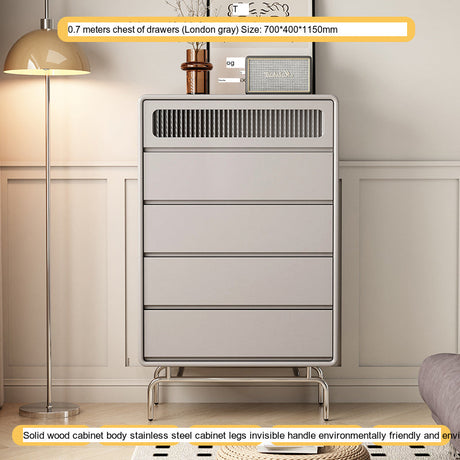 LINYUE Atlas Bauhaus Solid Wood Multi-Drawer Side Cabinet from LINYUE