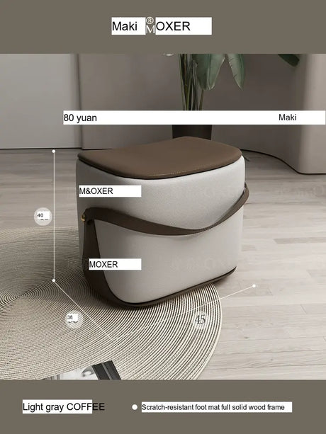 MOXER Isolde Elegant Solid Wood Footstool from MOXER