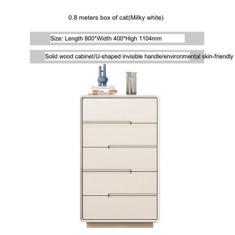 LINYUE Alaric Italian Solid Wood Eight-Drawer Storage Cabinet from LINYUE