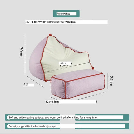 ABOUT WHITE Calypso Cozy Modern Beanbag Lounge Chair from ABOUT WHITE