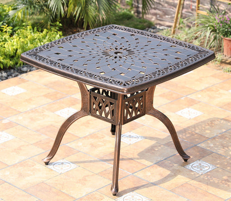 MOJIA Osiris Wrought Iron Outdoor Coffee Table for Timeless Charm from MOJIA