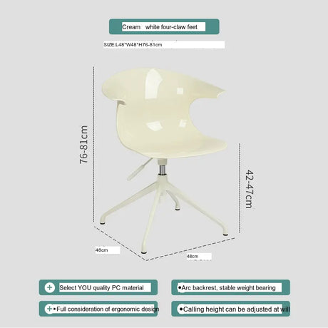 ABOUT WHITE Kiyoshi Elegant Adjustable Computer Chair from ABOUT WHITE