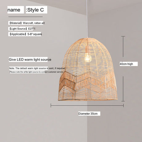BOJI Takumi Elegant Bamboo Ceiling Lamp from BOJI