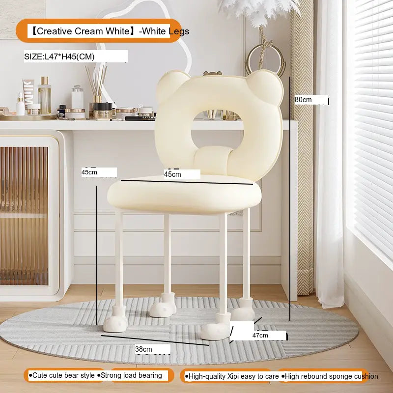 XIMIKA Adalyn Luxe Light Vanity Makeup Stool from XIMIKA