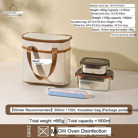 MH Carlotta Stainless Steel Sealing Bento Box from MH