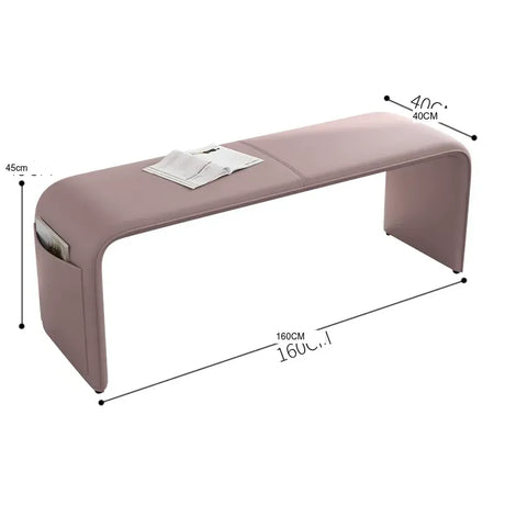 GANGETIC AGE Valdemar Sleek Luxury Saddle Leather Bedroom Bench from GANGETIC AGE