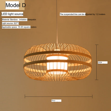 BOJI Amaterasu Elegant Bamboo Balcony Lamp from BOJI