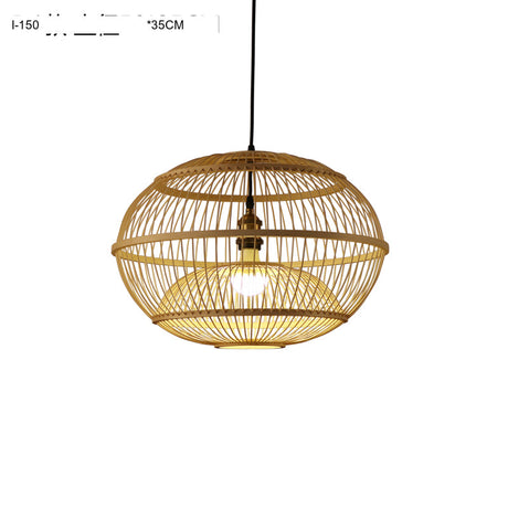 BOJI Haruki Elegant Wooden Bamboo Ceiling Lamp from BOJI