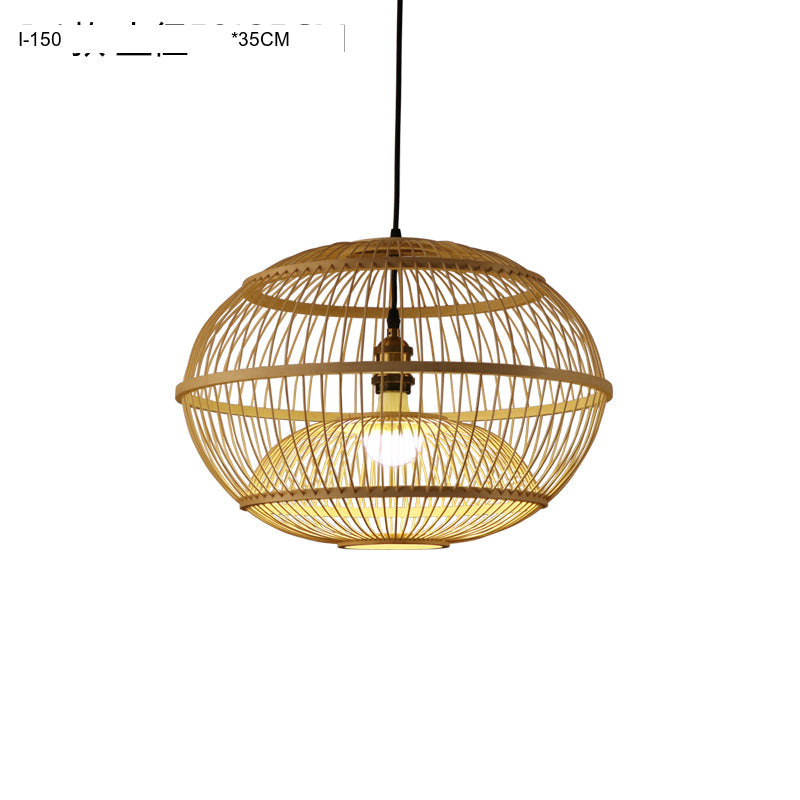 BOJI Haruki Elegant Wooden Bamboo Ceiling Lamp from BOJI