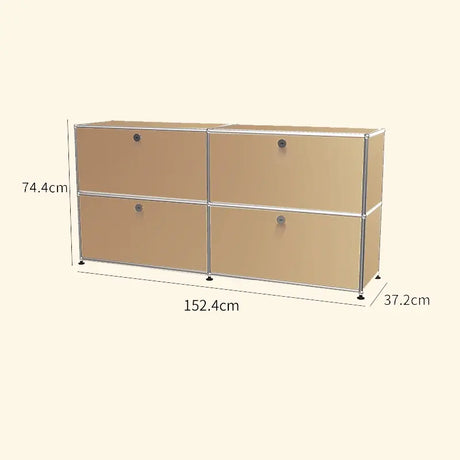 LAIMO Beatrice Retro Modular Stainless Steel Living Room Cabinet from LAIMO