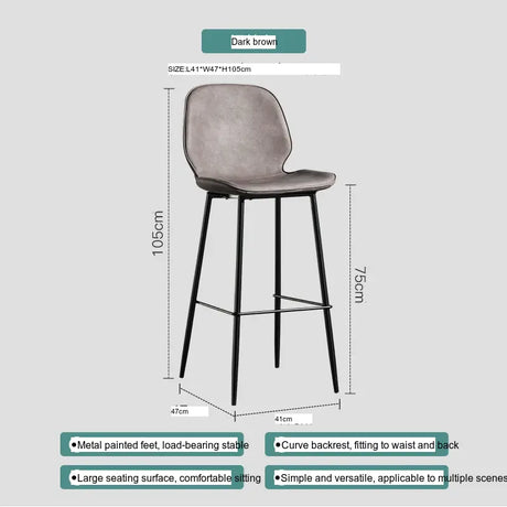 ABOUT WHITE Santiago Elegant High-Foot Luxury Bar Chair from ABOUT WHITE