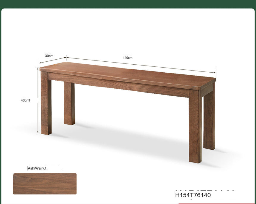 GENJI Hiroshi Minimalist Solid Wood Bench from GENJI