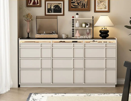 LINYUE Theo Wabi-Sabi Antique Solid Wood Drawer Cabinet from LINYUE