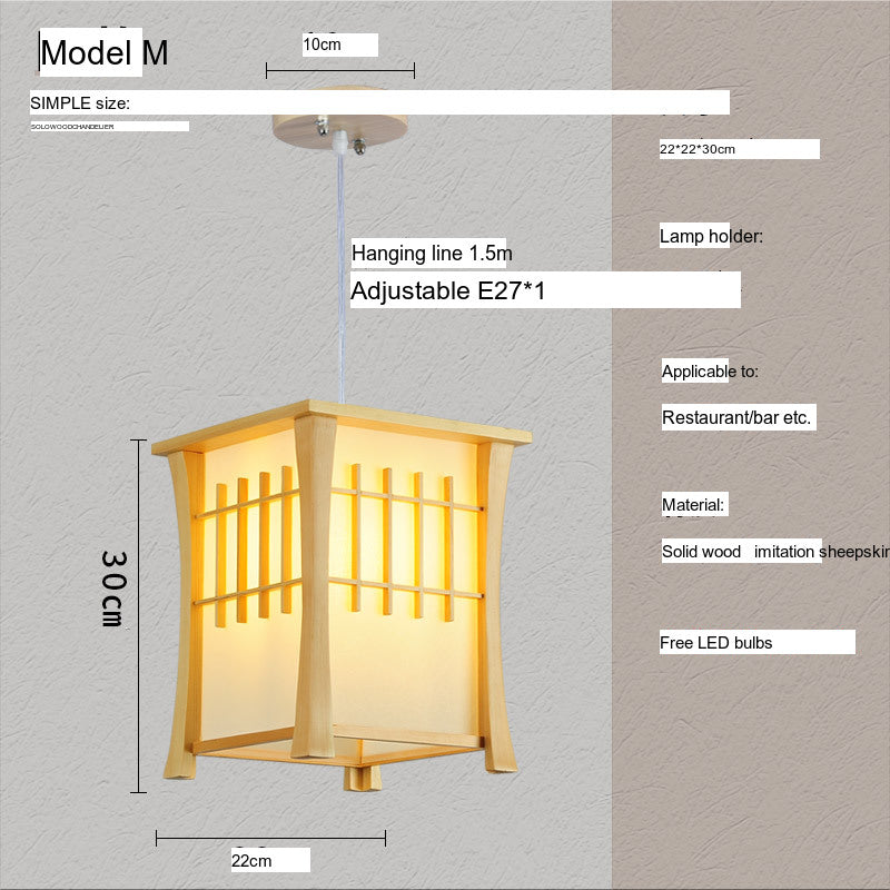 BOJI Kaori Elegant Wooden Japanese Ceiling Lamp - Outdoor Gazebo Light from BOJI