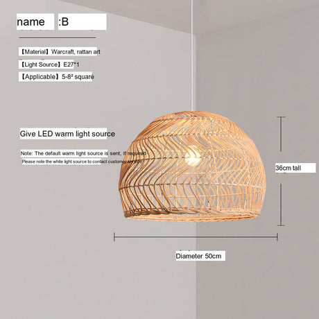 BOJI Haruko Vintage Woven Ceiling Lamp Retro Light Fixture from BOJI