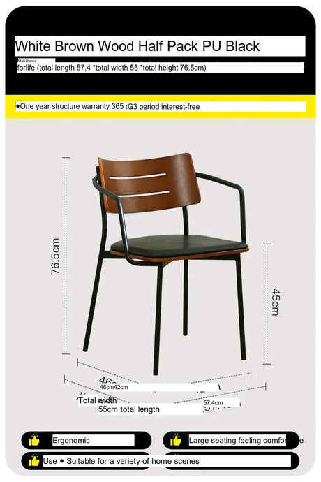 ABOUT WHITE Iskandar Elegant Light Luxury Dining Chair from ABOUT WHITE