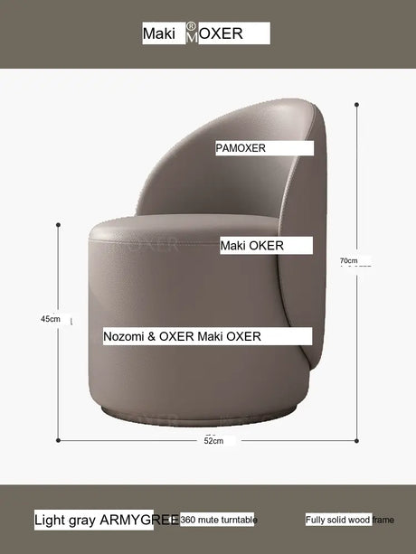 MOXER Araceli Elegant Leather Makeup Stool from MOXER
