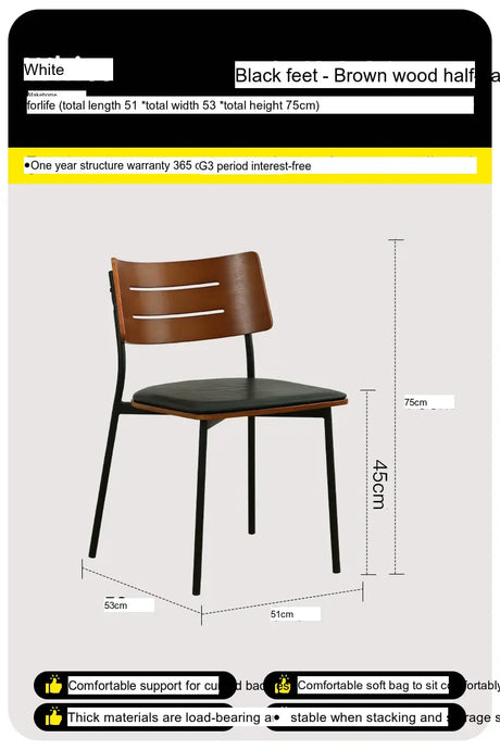 ABOUT WHITE Anouk Luxurious Retro Backrest Dining Chair from ABOUT WHITE