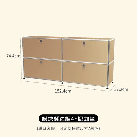 LAIMO Beatrice Retro Modular Stainless Steel Living Room Cabinet from LAIMO